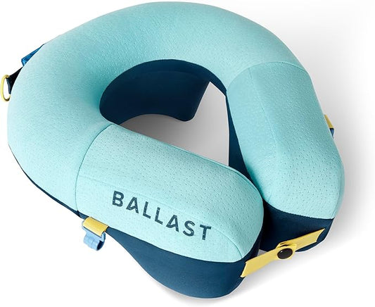 Ballast Pro Beach & Travel Pillow – Inflatable Neck Pillow for Airplanes, Beach & Pool, Compact and Water-Resistant