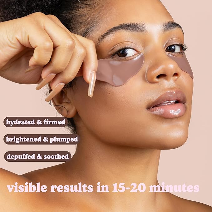 ESW Beauty Iced Chai Latte Under Eye Patches – Energizing & Firming - Soothing with Chai, Caffeine & Peptides for Tired Under Eyes & Dark Circles