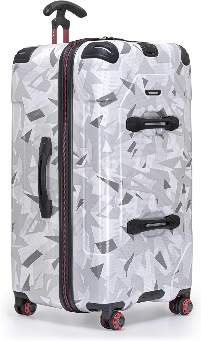 Traveler's Choice Maxporter II Polycarbonate Hardside Trunk with Spinner Wheels, White Camo, 31-Inch Large Trunk