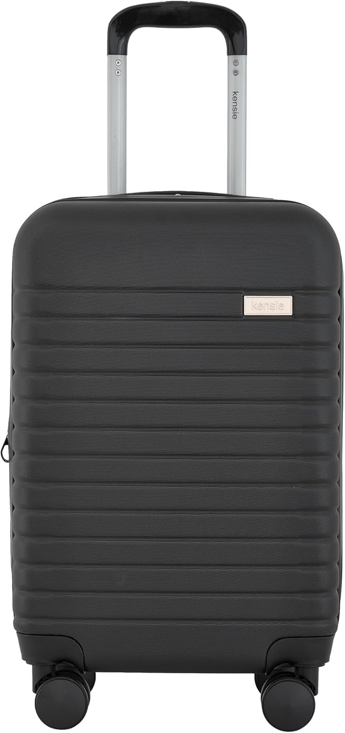 kensie 22" Graceful Hardside Carry-On Luggage, Black