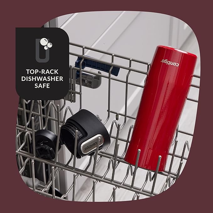 Contigo AUTOSEAL West Loop Vacuum-Insulated Stainless Steel Travel Mug with Easy-Clean Lid 20 oz 2 pack Goji Berry Frosted Pearl Frosted Pearl