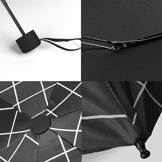 GAOYAING Compact Travel Umbrella with Case Sun&Rain Lightweight Small and Compact Suit for Pocket