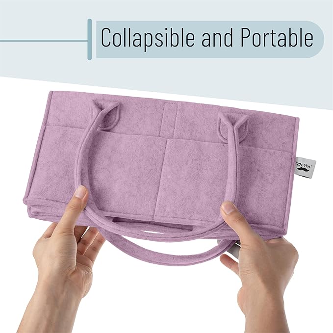 Mr. Pen- Baby Diaper Caddy Organizer, Orchid Mist, Baby Caddy Organizer with Handle, Compact Size, Collapsible & Portable