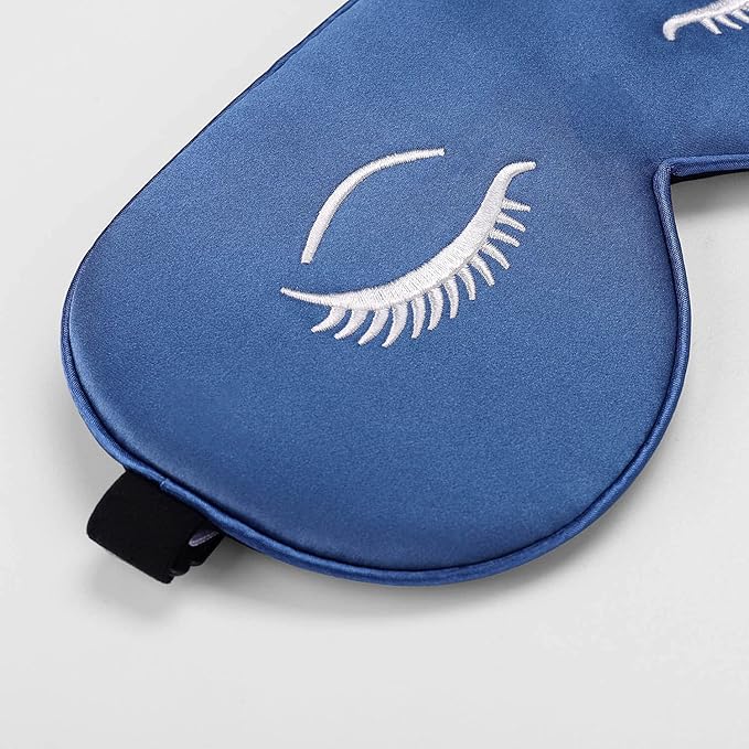 ALASKA BEAR Mulberry Silk Sleep Mask Luxury Cool and Lustrous Eye Cover for Sleeping, Embroidery Gift Ready Packaging, Limited (Original Version Flat)