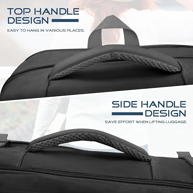Travel Backpack, Expandable Carry on Backpack for Men, TSA 17.3 inch Laptop Bag Flight Approved, Lightweight Business Luggage Bag, Travel Gifts for Men Women, Black