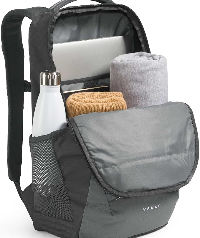 The North Face Vault Everyday Laptop Backpack - Commuter Travel Bag, Water-Repellent Finish, Spacious Compartment, Anthracite Grey, One Size