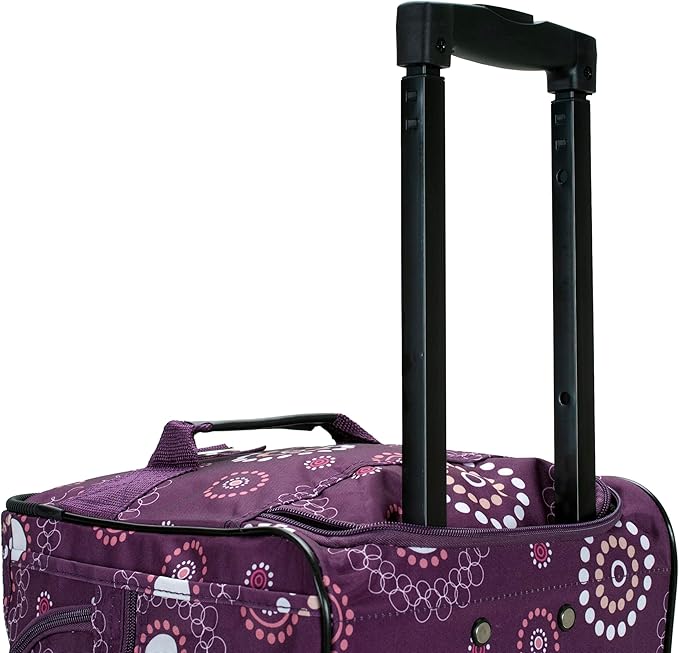 Rockland Rolling Duffel Bag, Black, 22"
