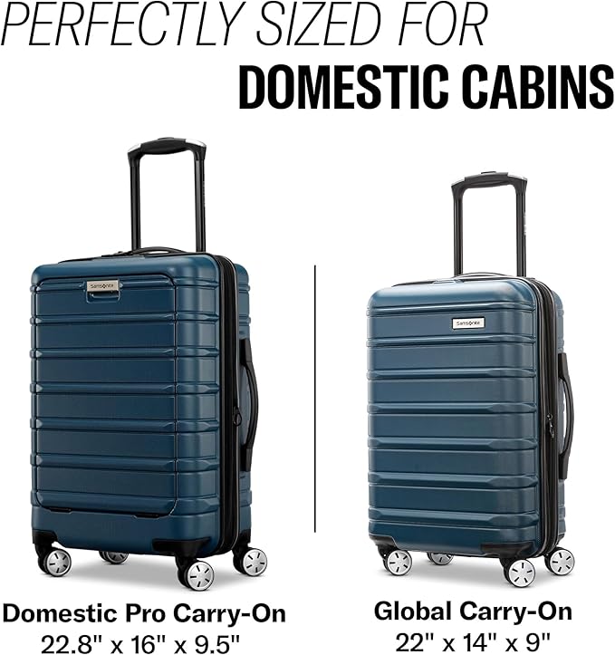 Samsonite Omni 2 Pro Hardside Expandable Luggage with Spinner Wheels, Pro Carry-on, MIDNIGHT BLACK