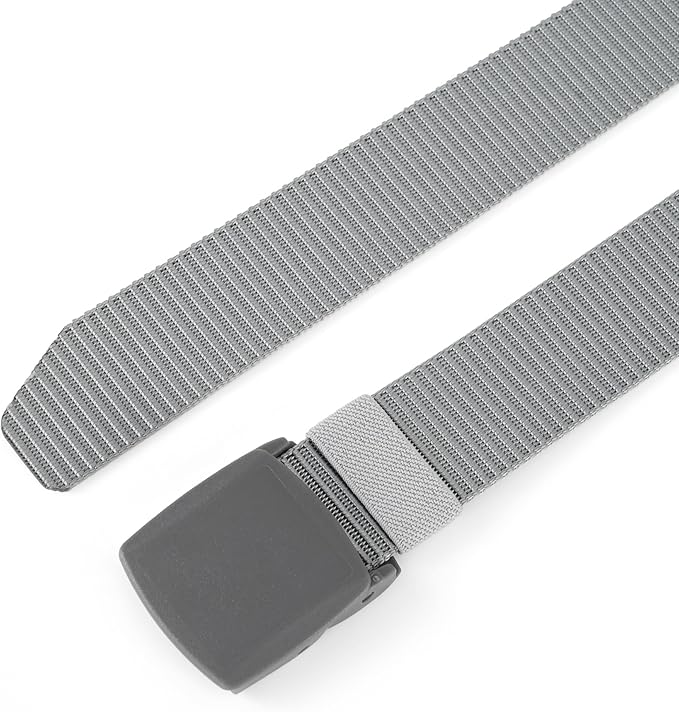 Mile High Life Nylon Web Belt Outdoor Military Belt With TSA Safe Plastic Buckle Belt