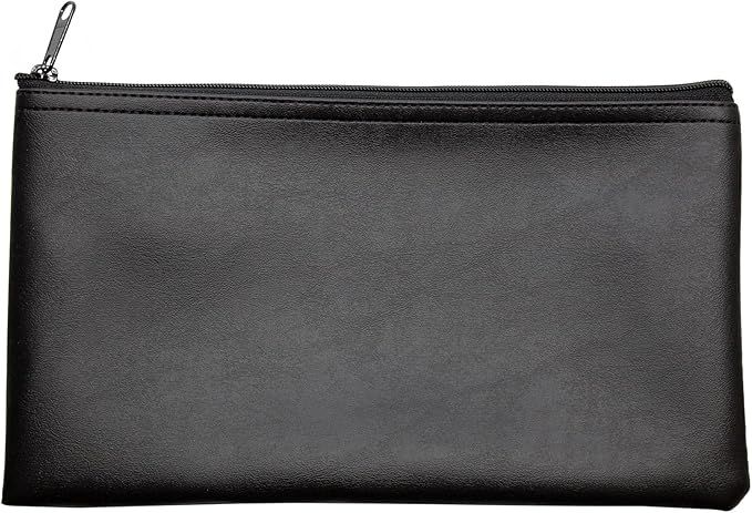 Multi-Purpose Zipper Bag, Reusable, Travel Pouch, Lightweight, Makeup Organizer, 11 x 6 Inch (Black)
