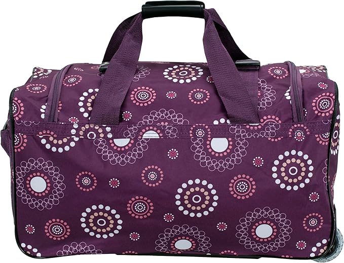 Rockland Rolling Duffel Bag, Black, 22"