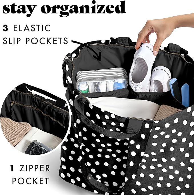 Fit & Fresh Large Beach Bag for Women - Extra Large Travel Tote With Pockets