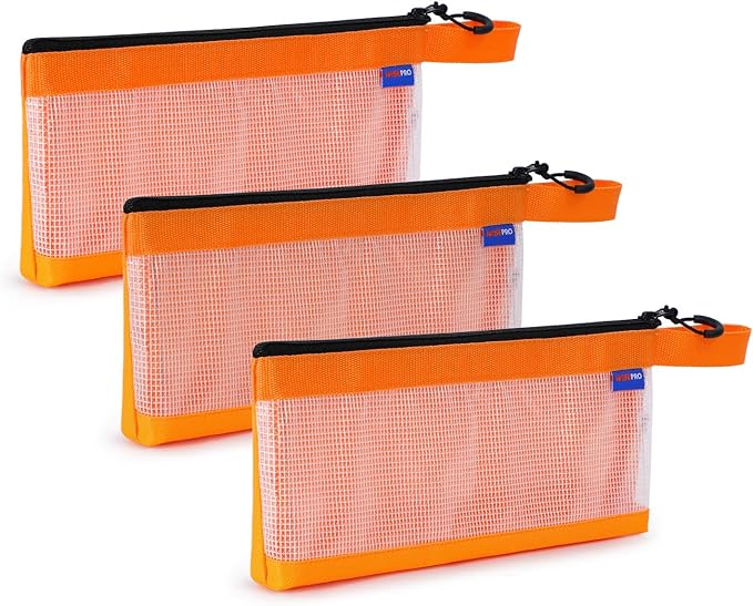 Zipper Tool Pouches, Multi-Purpose Utility Tool Bags Organizer for Small Hand Tools, Screws, Nails, Hardware, Pliers & Wrenches, Storage Pouch Set for Electricians, Plumbers, HVAC & Mechanics