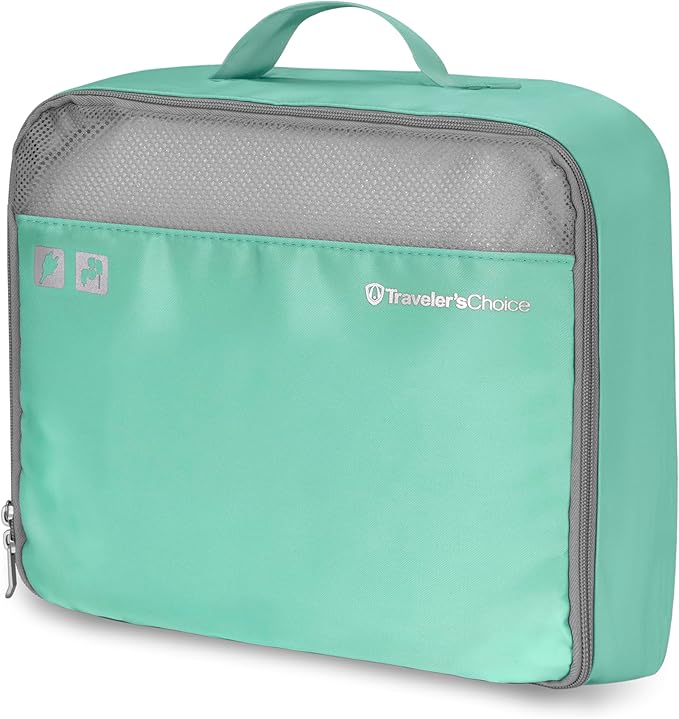 Traveler's Choice Cloverland Packing Cubes, 5-Piece Set, Mint