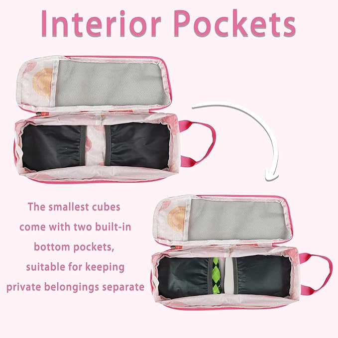 7 Pcs Compression Packing Cubes for Travel Luggage, Lightweight Suitcase Organizer Bags Set, Compression Packaging Cube for Travel Essentials, Packing Cubes for Carry on Suitcase
