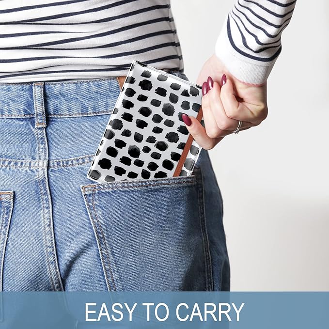 Passport Holder for Travel Essentials, Passport Wallet Cover Case for Travel Must Haves Accessories, Passport Book Holders for Women and Men, White Leopard