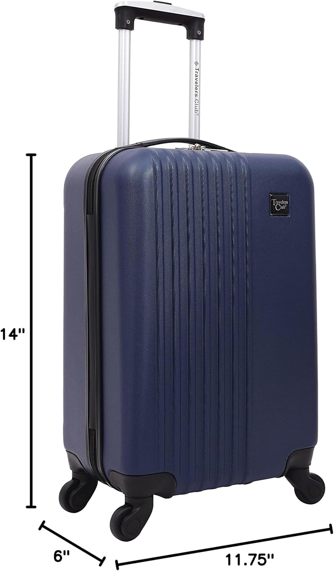 Travelers Club Cosmo Luggage, Navy Blue-2 Piece Set (28"/20")