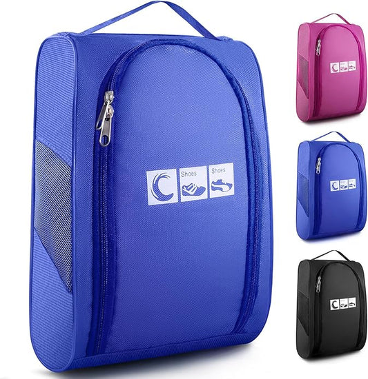 Ailaka Portable Oxford Travel Shoe Bag, Waterproof Shoe Packing Storage Organizer with Zipper Closure