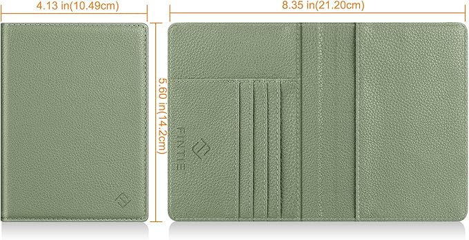 FINTIE Passport Holder, Slim Travel Wallet RFID Blocking Card Case Cover Passport Cover Protector Essentials with Credit Card Slots for Women/Men | Slim, RFID Blocking, Card Case Cover, Essentials, Credit Card Slots