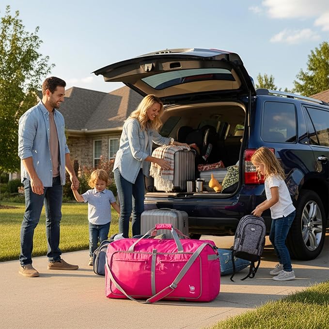 Bago Extra Large Duffle Bag for Travel Women & Men. Durable, Lightweight, Foldable Travel Duffel Bags For Traveling Women. 120L Duffle Bags Use As a Weekender Bag with Shoe Compartment, Checked Duffel