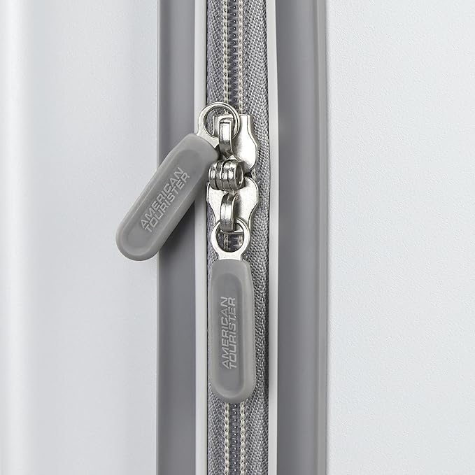 American Tourister Fathead Underseater Carry-On Luggage - Airline Approved - Customize with Favorite Sports or Character Decal - Durable ABS Hardshell - RightHeight™ Adjustable Handle - White