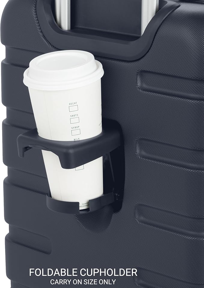 SwissGear 7366 Signature Hardside Expandable Luggage with Spinner Wheels, TSA Lock, Cup-Holder, Navy, 2-Piece Set (19/27)