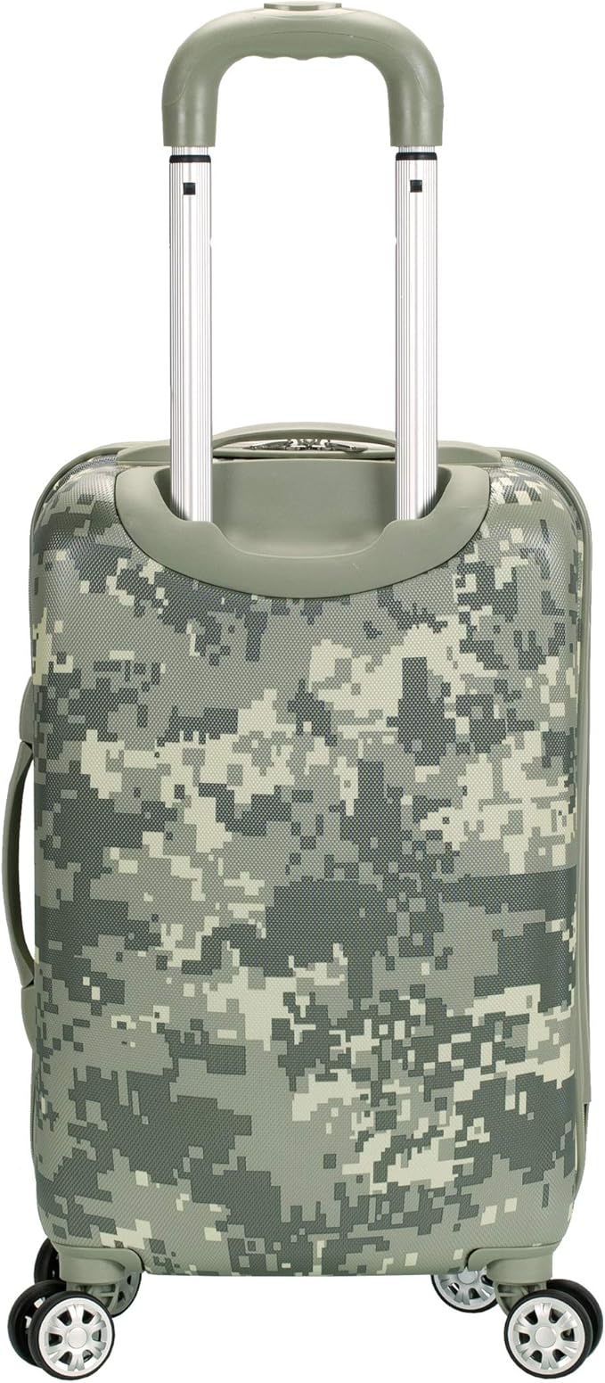 Rockland Safari Hardside Spinner Wheel Luggage, ACU CAMO, Carry-On 20"