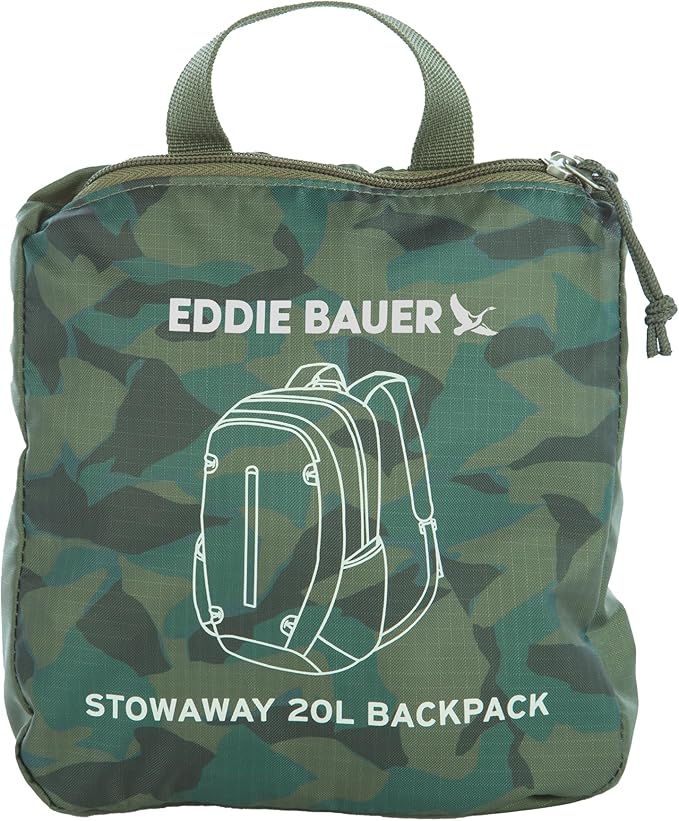 Eddie Bauer Stowaway Packable Backpack | Travel | Outdoor | Lightweight | Foldable | Durable | Ripstop Polyester | 20L - Sprig Green