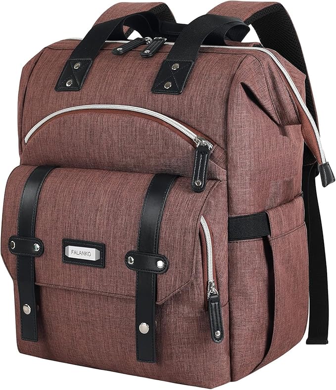 FALANKO Laptop Backpack for Women,Work Doctor Nurse Teacher Travel Backpack for 15.6 Inch Laptop with RFID Anti-theft Water Resistant College Purse Business Computer Bookbag