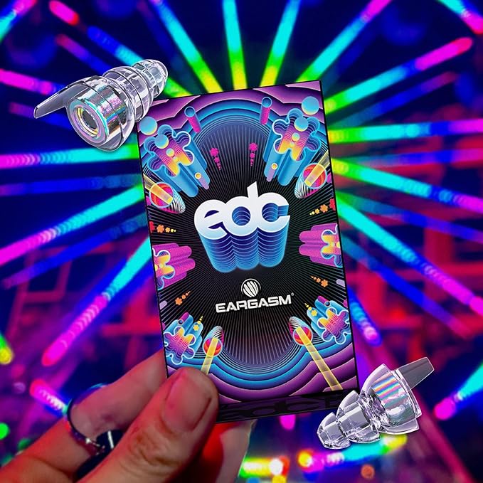 Eargasm High Fidelity EDC 2026 Music Festival Earplugs - Hearing Protection for Concerts, Festivals, Musicians, DJs, Night-Life, Motorcycles with High Fidelity Noise Reduction up to 21 dB