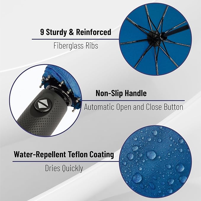 Mr. Pen- Windproof Travel Umbrella, Automatic Umbrellas for Rain, Compact