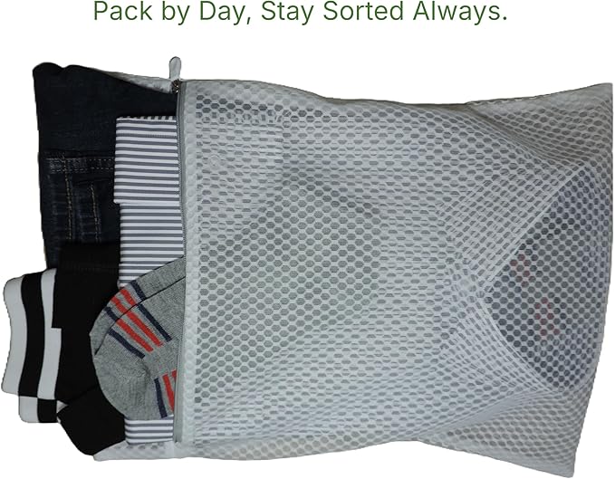 Mesh Laundry Bags for Delicates – 3 Pack (12”×16”) with Color-Coded Zippers, Protects Clothes from Damage, Breathable Honeycomb Mesh, Washer & Dryer Safe bags - Ideal for Bras, Lingerie & Socks