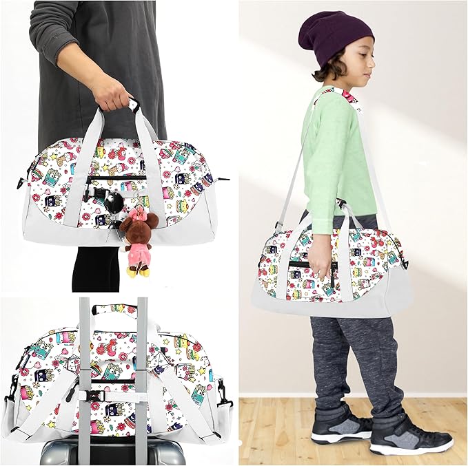 Stumdo Kids Overnighter Duffel Bags for kids, Carry-On Size & Ideal for School Practice or Overnight Travel Weekender Tote for Travel Gym Sport bag for Boys & Girls (11mcbai)