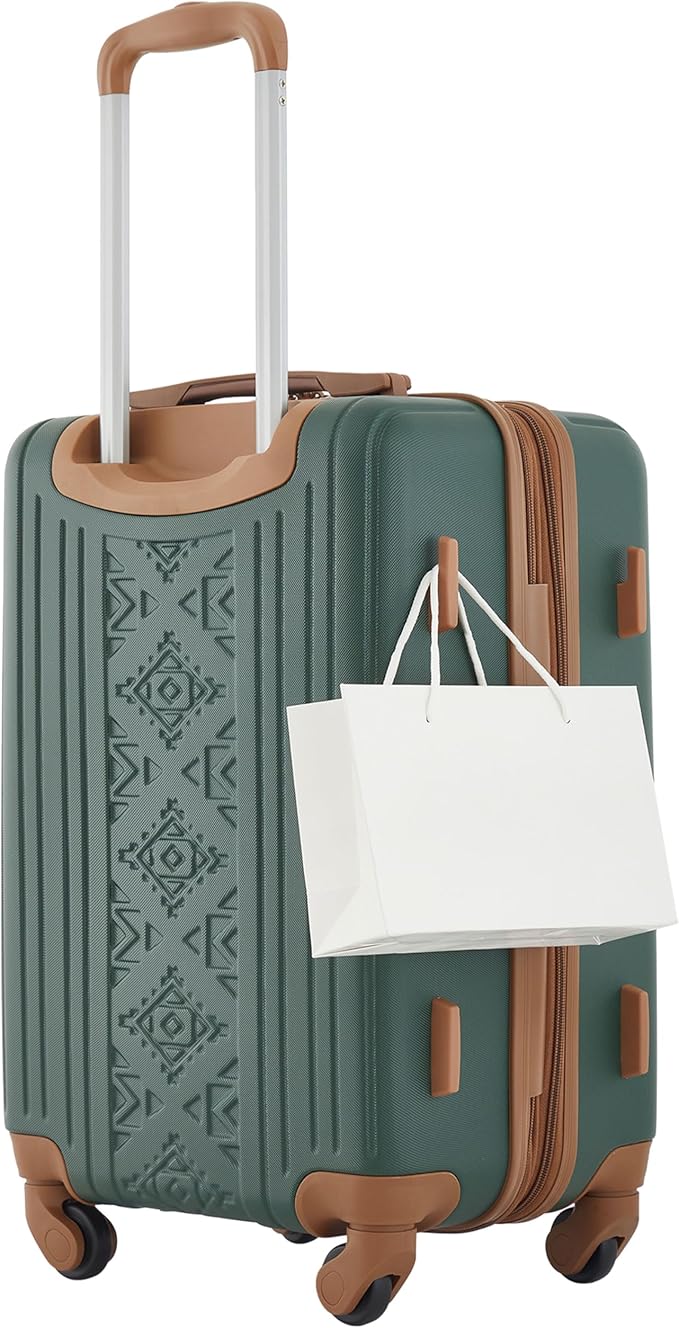 Wrangler 22" and 18" Heartland 2-Piece Carry-On Luggage Set, Satin Moss