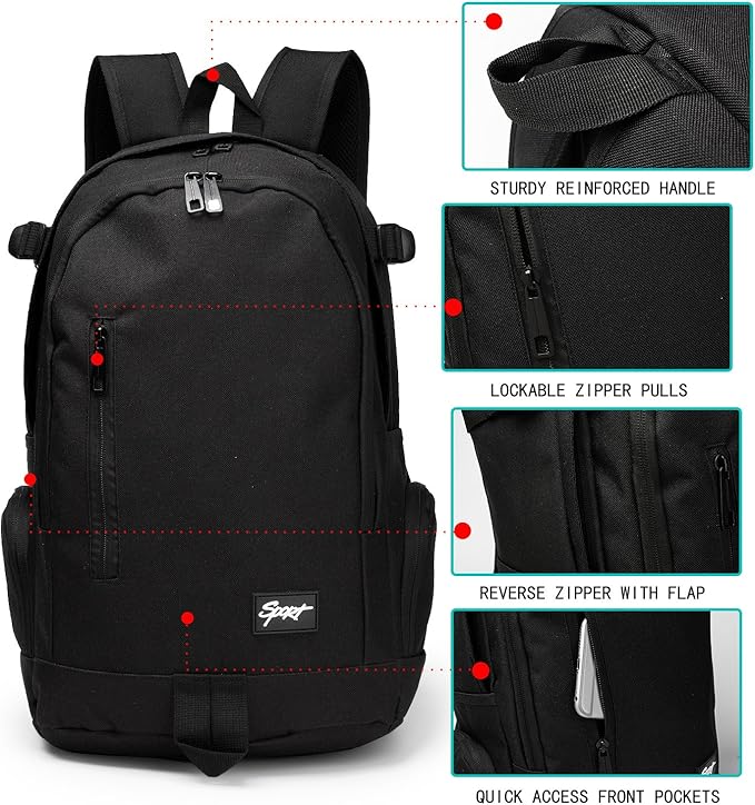 rickyh style School Backpack Travel Bag for Men & Women Lightweight College Back Pack with Laptop Compartmen