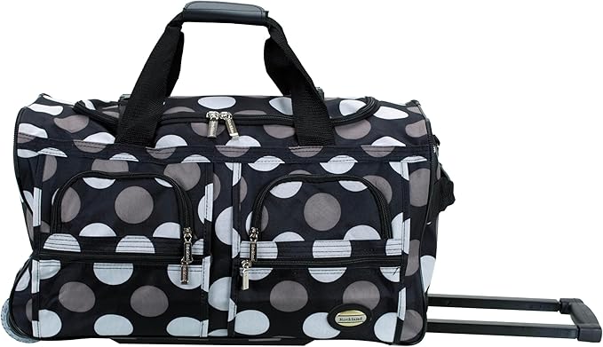 Rockland Rolling Duffel Bag, Black, 22"