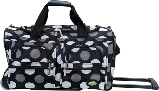 Rockland Rolling Duffel Bag, Black, 22"