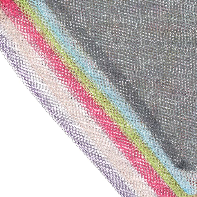6 Pcs 11 x 15 Inch Nylon Mesh Drawstring Laundry Bags, Mesh Stuff Sacks with Cord Lock Closure, Breathable, Large Capacity, Multicolor for Travel, Gym, Home