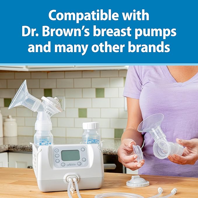Dr. Brown's Breast Milk Collection Bottles with Storage Caps, Breast Pumps Compatible, Collect, Store, and Keep Milk Fresh, BPA Free – (Pack of 24)