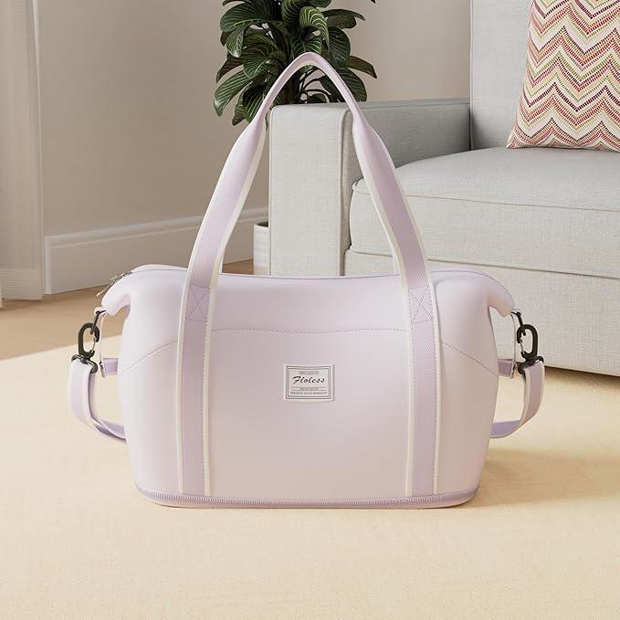 Travel Duffel Bag, Sports Tote Gym Bag, Shoulder Weekender Overnight Bag for Women