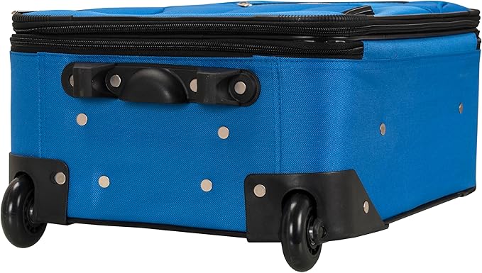 Rockland Fashion Softside Upright Luggage Set, Expandable, Blue, 2-Piece Set (14/19)