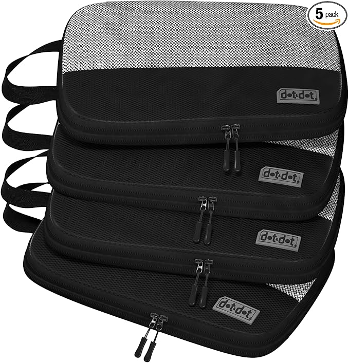 4pc Medium Compression Packing Cubes for Travel - Luggage Organizers for Suitcases