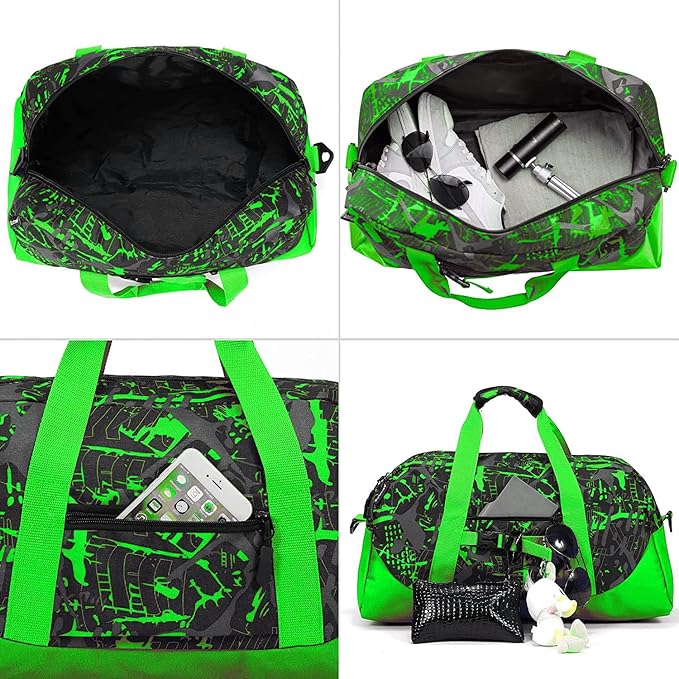 Stumdo Kids Overnighter Duffel Bags for kids, Carry-On Size & Ideal for School Practice or Overnight Travel Weekender Tote for Travel Gym Sport bag for Boys & Girls (11fglv)