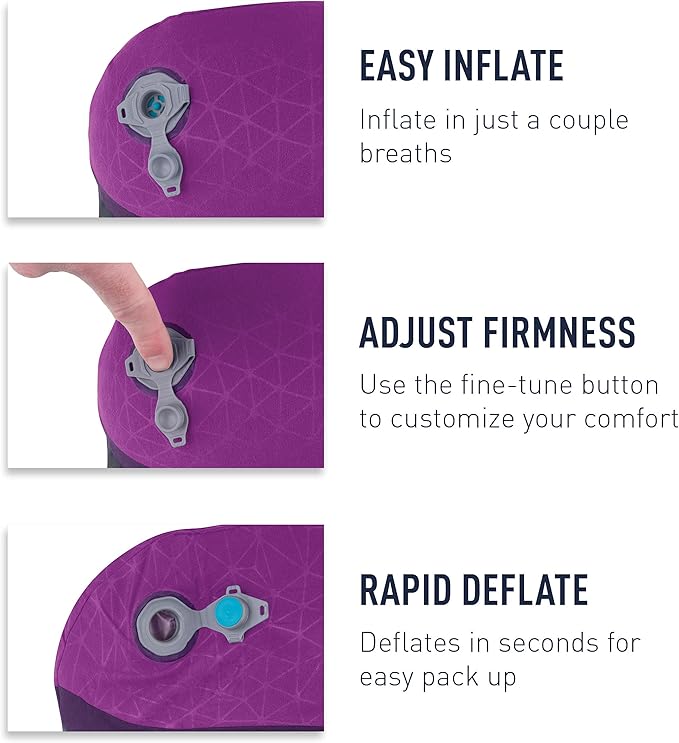 Sea to Summit Aeros Premium Traveller Inflatable Neck Pillow, Lime