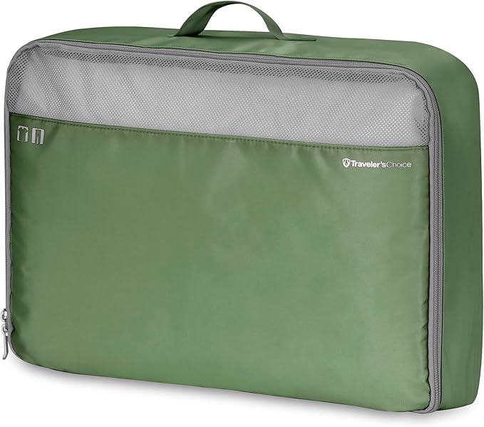 Traveler's Choice Cloverland Packing Cubes, 5-Piece Set, Sage Green