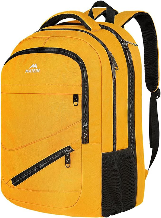 MATEIN 17 Inch Travel Backpack, Water Resistant Commute Work Carryon Bag with Anti Theft Pocket & Luggage Sleeve, Fashion Large College Laptop Daypck, Warm Gifts Backpack for Men Women