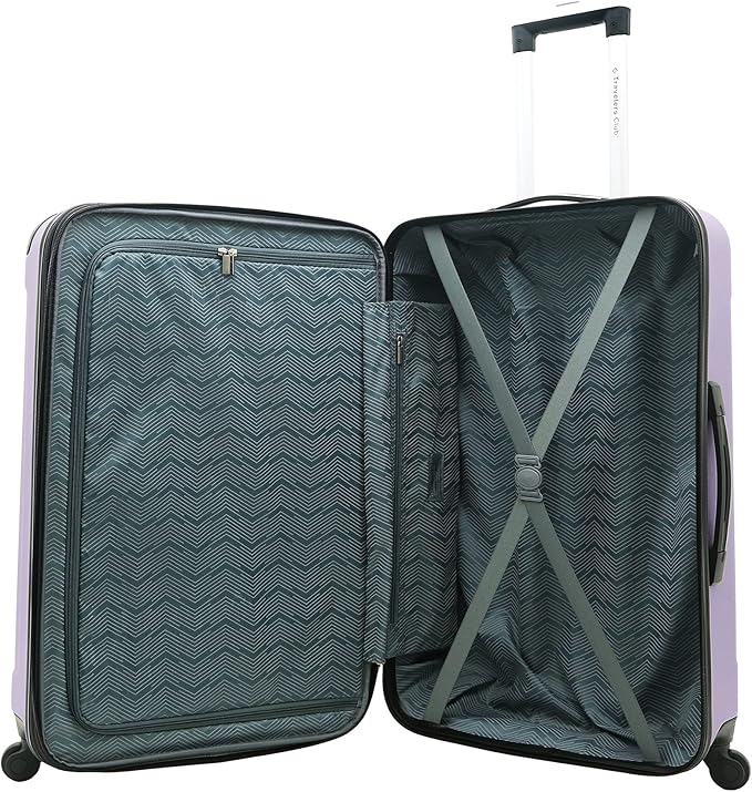 Travelers Club Midtown Hardside 4-Piece Luggage Travel Set, Lilac