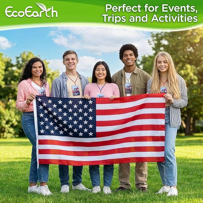 EcoEarth Passport & Identification Card Holders with Soft Edge (Clear, 4x6 Inch, 10 Pack), Extra Large Vertical ID Holder, Zipperless Plastic Name Badge Holders