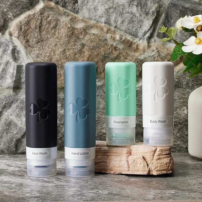 INSFIT 23 Pack Travel Bottles for Toiletries, TSA Approved Silicone Travel Size Toiletries with Toiletry Bag, BPA Free Leak Proof Refillable Travel Essentials for Liquids Shampoo Conditioner Lotion