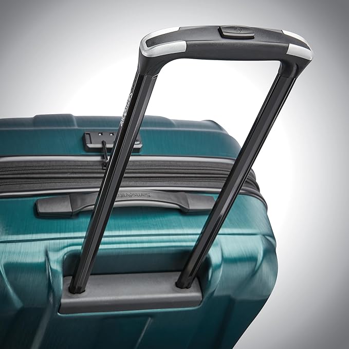 Samsonite Centric 2 Hardside Expandable Luggage with Spinner Wheels, Emerald Green, Checked-Large 28-Inch